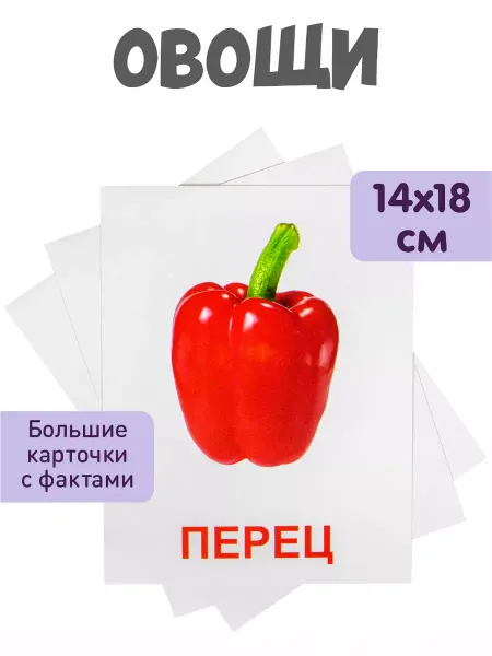 KoroBoom Обучающие карточки Домана "Овощи" Всезнайка