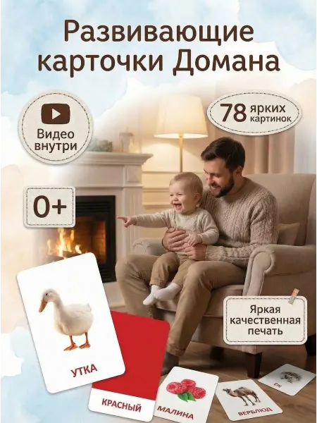 Итеро Развивающие карточки для детей по методике Домана