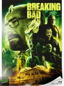 Постер Во все тяжкие, Breaking Bad, по мотивам сериала, для интерьера, А3 (420х297 мм), Постер Плакат
