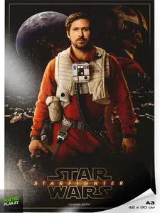 Постер Звёздные войны: Звёздный истребитель, Star Wars, Райан Гослинг, по мотивам фильма, для интерьера, А3 (420х297 мм), Постер Плакат