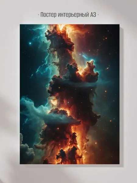 Постер Космические картины туманностей и звезд А3 29.7×42
