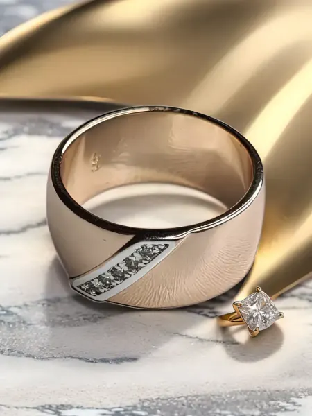 Fallon Jewelry Кольцо с камнями комбинированное гипоаллергенный мед сплав