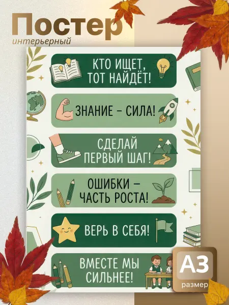 TREANT Постеры на стену обучающие для украшения школы