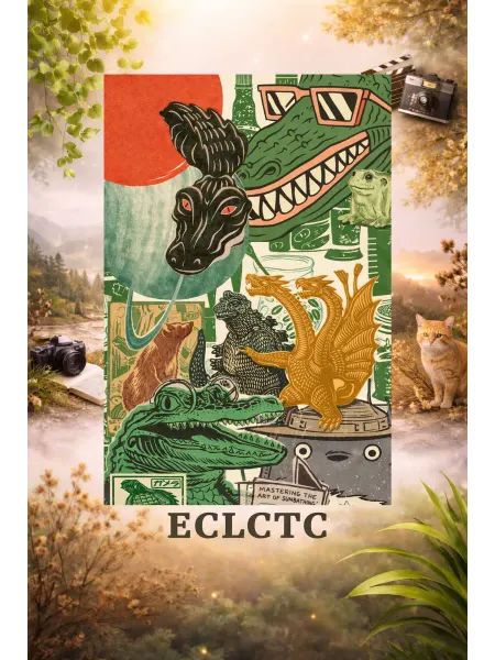 ECLTC Постер "Кроко-коллаж", формат А3, глянц 42х29.7см