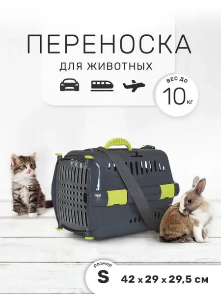 Zooset Переноска для кошек и собак мелких пород, 42х29х29,5 см