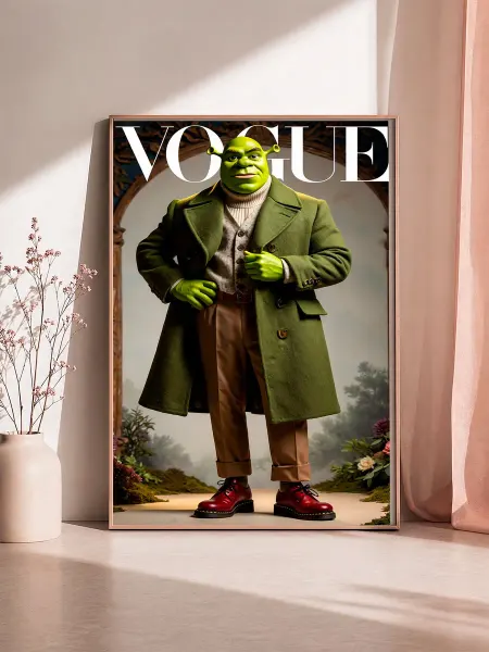 Posterium Постер интерьерный на стену "Vogue Шрек" 42х30 см