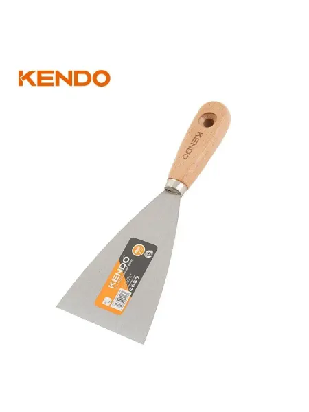 Шпатель-скребок с деревянной рукояткой KENDO 100 мм 45114