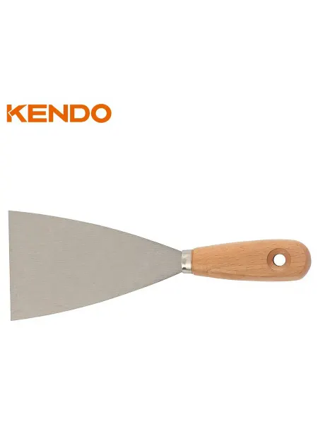 KENDO Шпатель-скребок с деревянной рукояткой 80 мм 45113