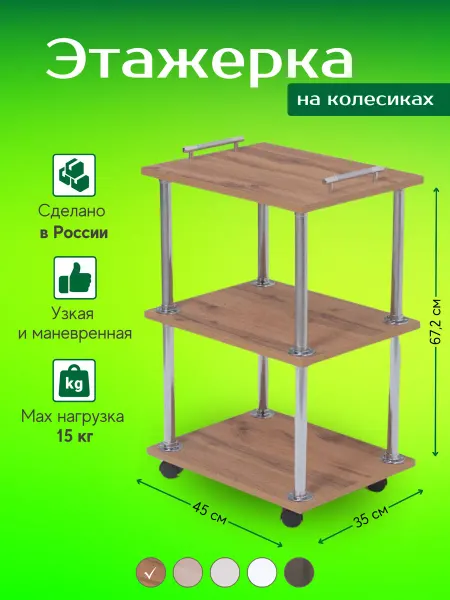 КировМебель43 Этажерка на колесиках