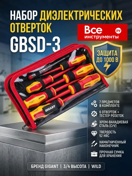 GIGANT Набор диэлектрические отвертоки GBSD-3