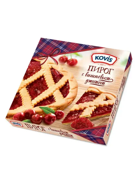 KOVIS Пирог Вишневый песочный 430г х 2шт
