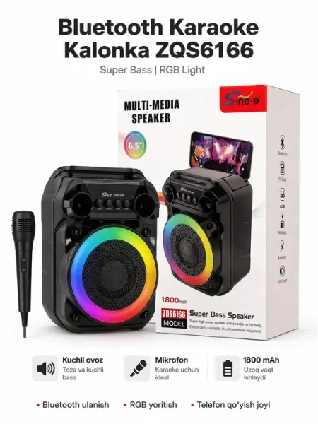 Bluetooth караоке-колонка ZQS6166 - ZQS 4303