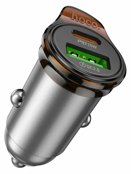 Автомобильное зарядное устройство USB*Type-C 43W в прикуриватель в машину