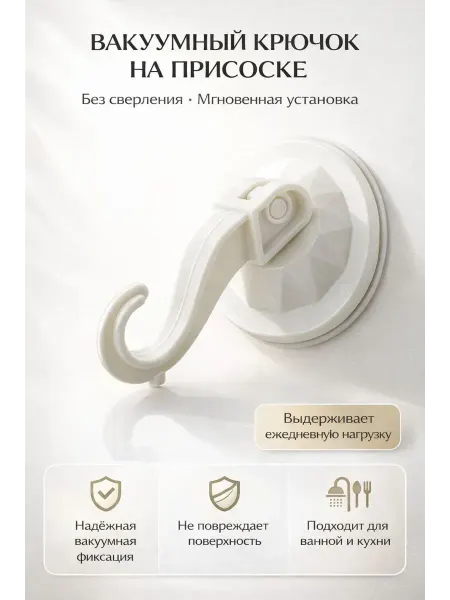 Amonie3 Крючок на присоске вакуумный