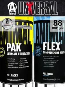 Комплекс витаминов Animal Pak 44 порции + Animal Flex 44 порции Universal Nutrition