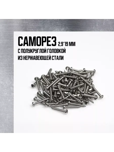D.A.N. саморезы 2,9*19мм нержавеющая сталь 50 штук