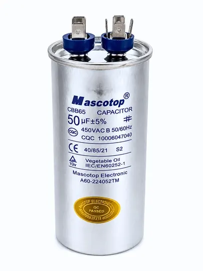 Онденсатор CBB65 50µF 440VAC для кондиционера, компрессора и электродвигателя