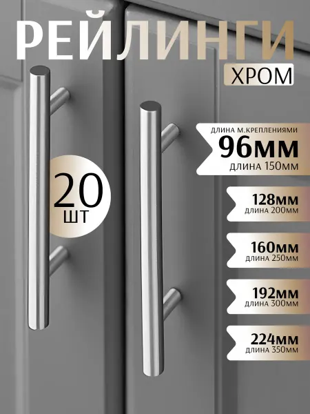 Af.interior Ручки для мебели на кухню 96мм