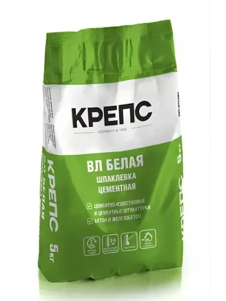 Шпаклевка ВЛ цементная КРЕПС КР 5 кг