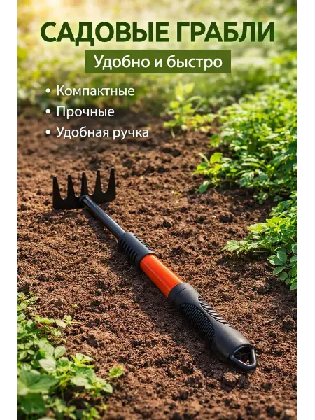 Whoni Грабли садовые ручные для рыхления почвы мини