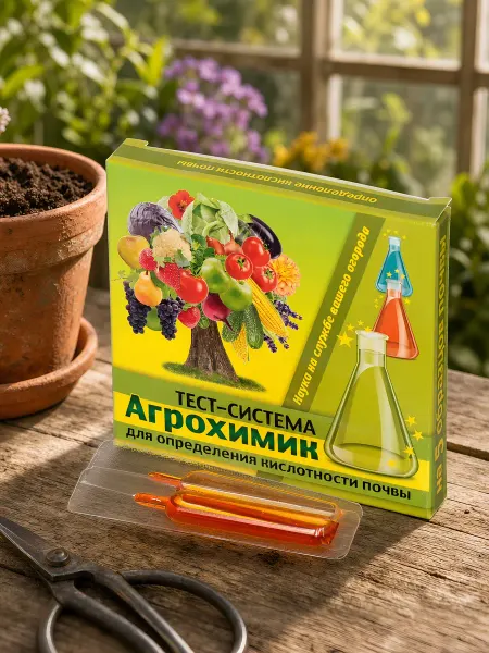Нет бренда Тест-система для определения кислотности почвы, пять ампул