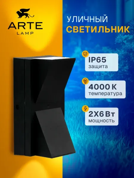 Arte Lamp Фасадный светильник GUNTER A6306AL-2BK