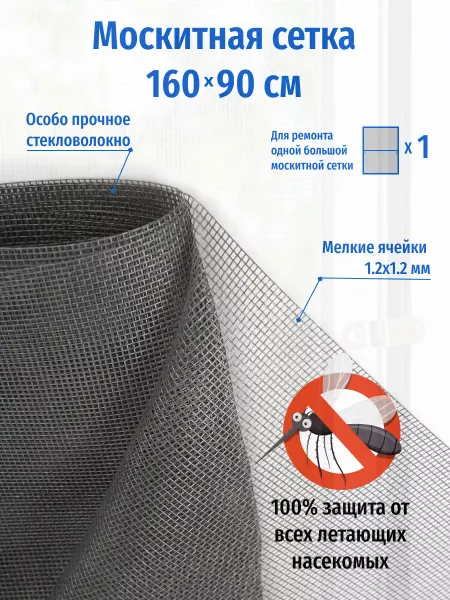 Fluga Ремкомплект для москитных сеток полотно 160х90 см