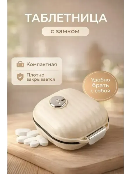 ВитАлинаДом таблетница маленькая в сумку на день на неделю