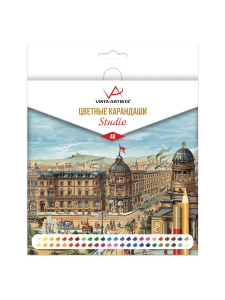 Vista-Artista Studio карандаши цветные для рисования, 48 цветов VACPS-48
