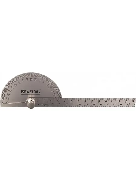 Kraftool Транспортир с линейкой Protractor из нержавеющей