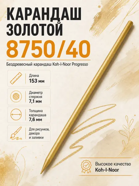 KOH-I-NOOR Карандаш цветной золотой