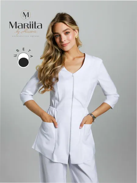 Mariita by Iliasova Медицинская блуза на молнии
