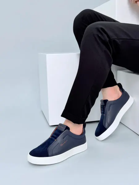 TOPSNEAKERS Кеды спортивные Santoni кроссовки демисезонные без шнурков