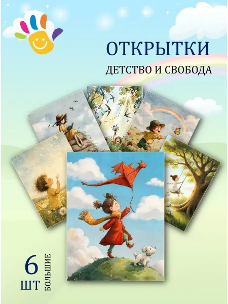 Обнимай словами А6 Открытки детство и свобода