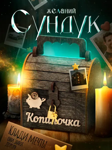 Letters Копилка для денег детская сундук для мальчика с замком