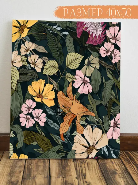 Интерьерная картина Аниме Картина на стену Flowers