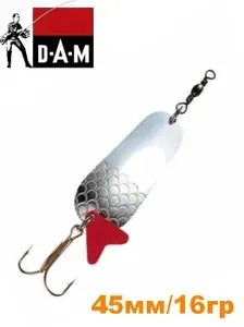 Блесна Колеблющаяся DAM Effzett Standart Spoon 45мм/16гр - Цвет: Silver