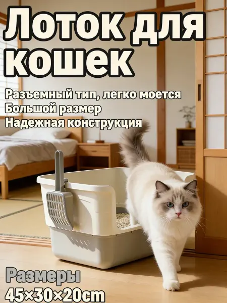 IKEA Туалет лоток для кошек с высоким бортиком 45 см XL