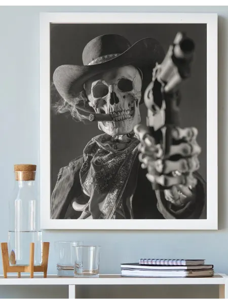Art on Canvas Скелет-ковбой Картина по номерам на холсте 40х50 см