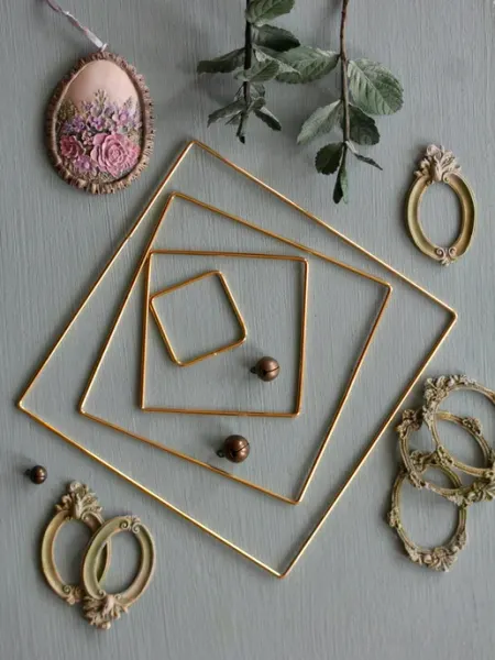 4craft Кольцо основа для рукоделия Квадрат (4шт)