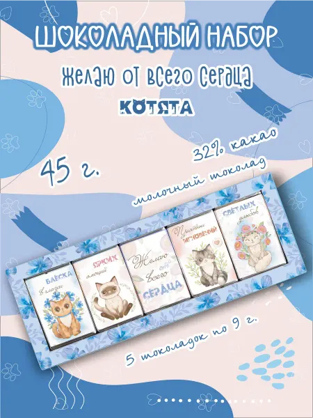 PROchocolate Шоколад молочный "Желаю от всего сердца ", 45г