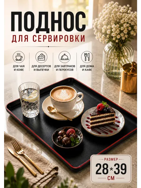Morabi Поднос пластиковый прямоугольный для кухни