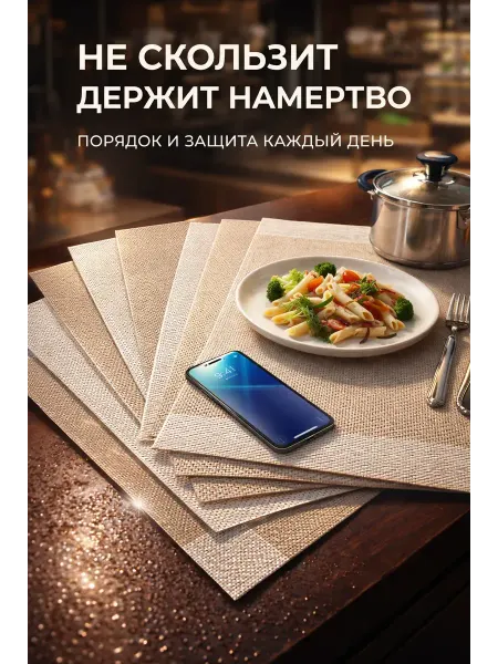 Whoni Салфетки на стол антискользящие коврики под посуду