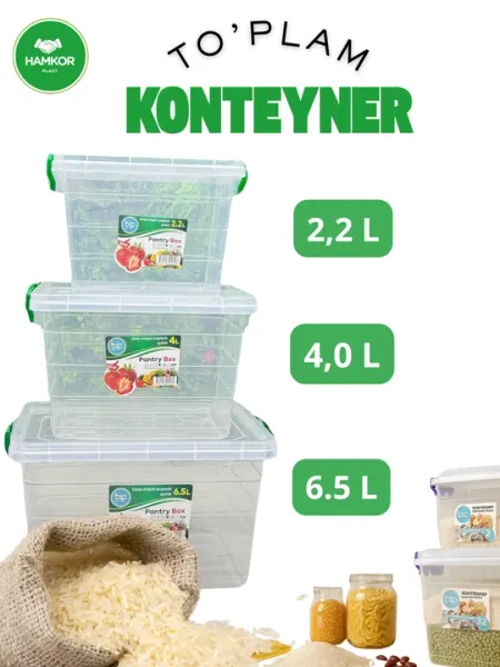 Пластиковые контейнеры для безопасного хранения продуктов