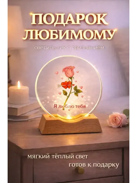 Юляшка светильник светодиодный настольный подарок