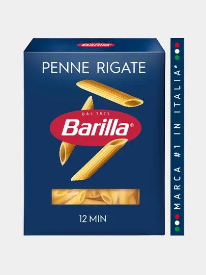 Макаронные изделия Barilla Penne Rigate n.73 из твёрдых сортов пшеницы, 450 г