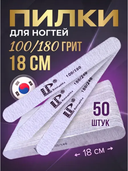Lisa Profi Professional Пилки для ногтей 100-180 для маникюра 18 см