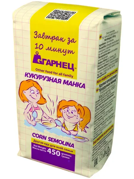 Крупа кукурузная Garnec помол манка, 450 г
