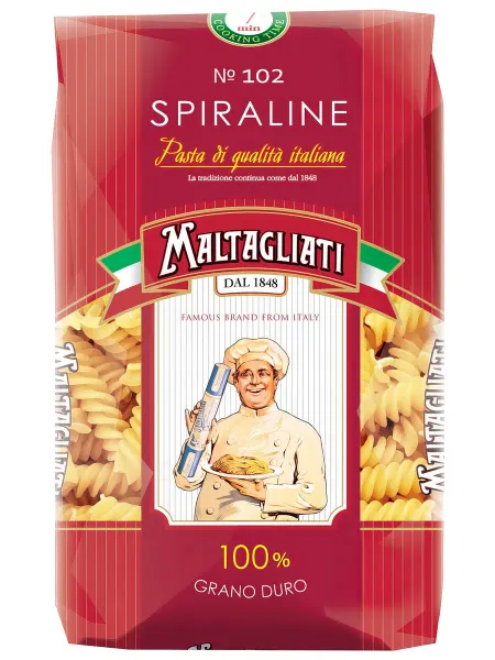 Maltagliati Макароны Spiraline №102 ГОСТ, 450г