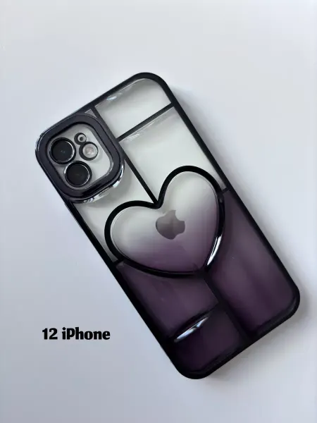 OLLISHOP Чехол на iphone 12 объёмный с сердцем